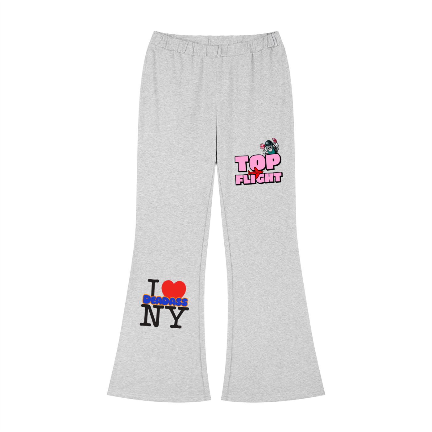 I Deadass Love NY Slim-Fit Flared Sweatpants (DTG)