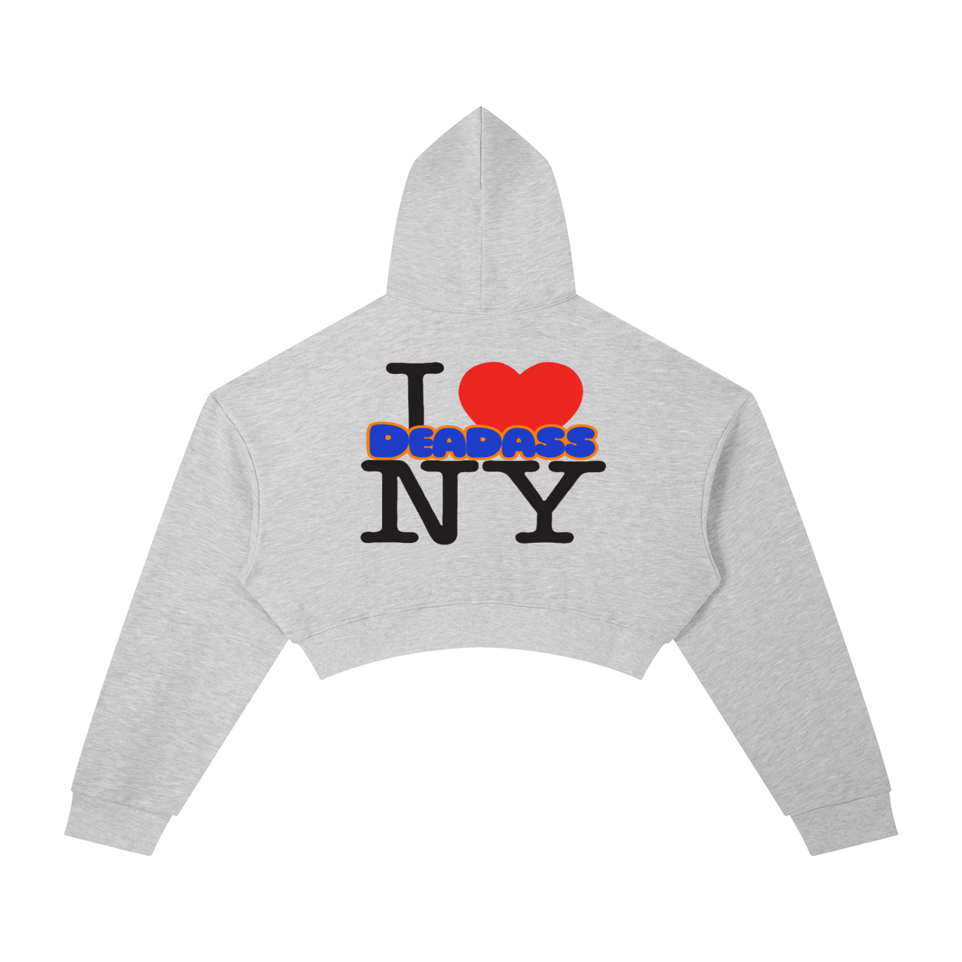 I Deadass Love NY Cropped Hoodie (DTG)