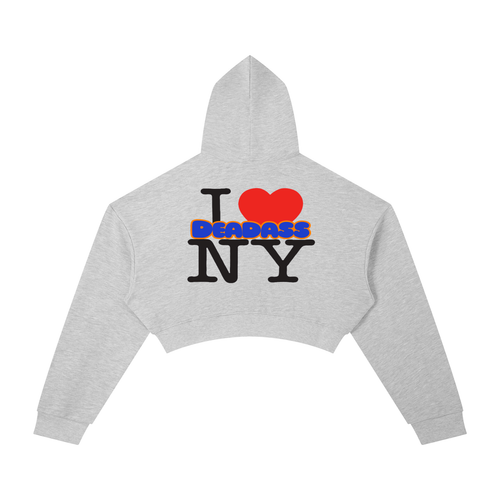 I Deadass Love NY Cropped Hoodie (DTG)